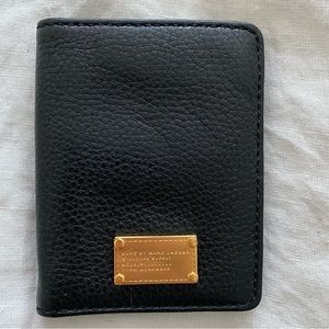 Marc Jacobs black leather card holder wallet